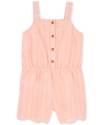 Carter's - Toddler Girls Boho Button-Up Crinkle Romper