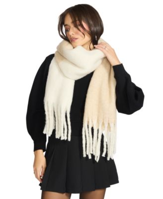 Steve Madden - Women's Fringe Lofty Two-Tone Scarf