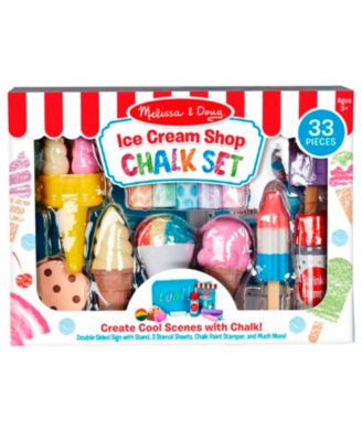 Melissa and Doug - Ice Cream Shop Chalk Set with 33 pieces to create cool scenes