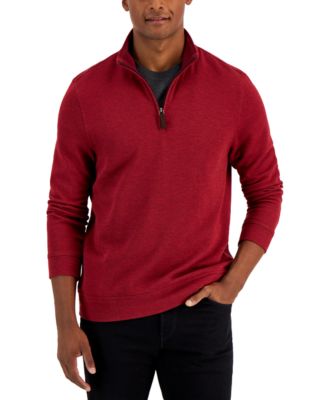 Club Room - Men's Birdseye Quarter-Zip Pullover