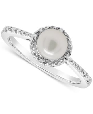 Macy's - Labradorite & Diamond Accent Ring in Sterling Silver (Also in Onyx, Turquoise, & Cultured Freshwater Pearl)