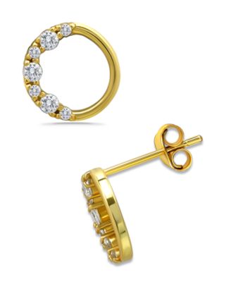 Giani Bernini - Cubic Zirconia Circle Stud Earrings in Sterling Silver