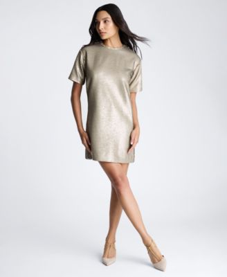 Kenneth Cole - Women's Sequin Short-Sleeve T-Shirt Shift Dress