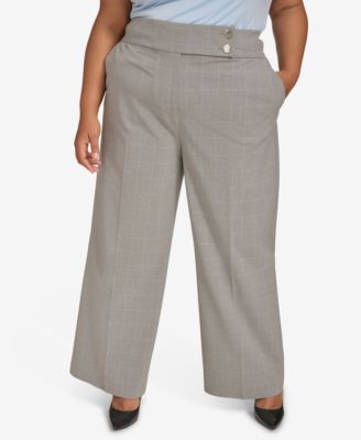 Calvin Klein - Plus Size Menswear Wide-Leg Pants