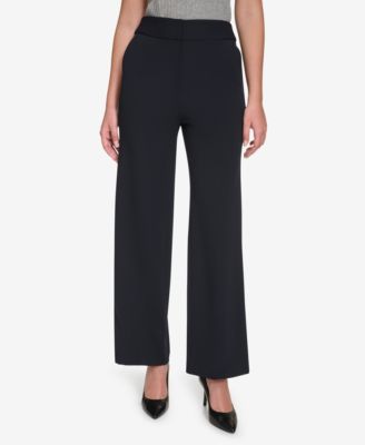 Calvin Klein - Petite High-Rise Wide-Leg Pants