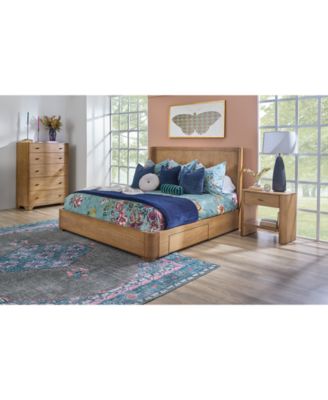 Furniture - Nordic 3 Pc. King Panel Storage Set (Bed, Chest & Open Nightstand)