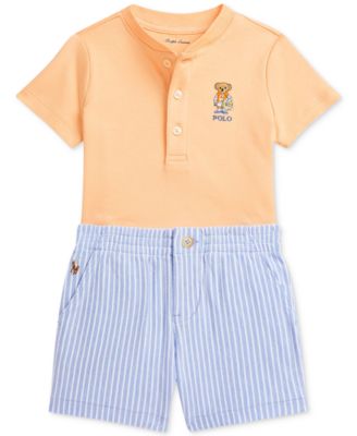 Polo Ralph Lauren - Baby Polo Bear Henley Shirt & Mesh Short Set