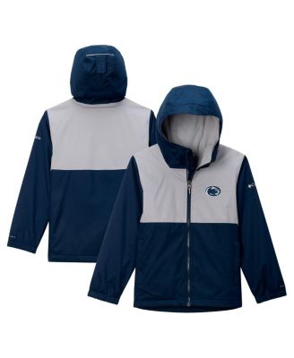 Columbia - Big Boys and Girls Navy Penn State Nittany Lions Rainy Fields Lined Hoodie Full-Zip Jacket