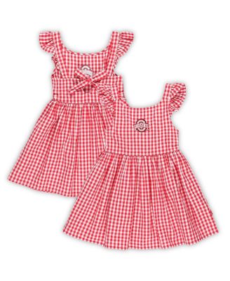 Garb - Toddler Girls Scarlet Ohio State Buckeyes Constance Gingham Dress
