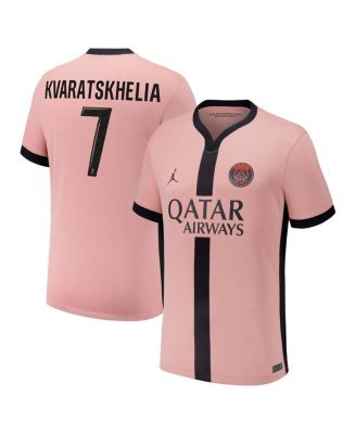 Nike - Big Boys and Girls Khvicha Kvaratskhelia Pink Paris Saint-Germain 2024/25 Third Replica Player Jersey