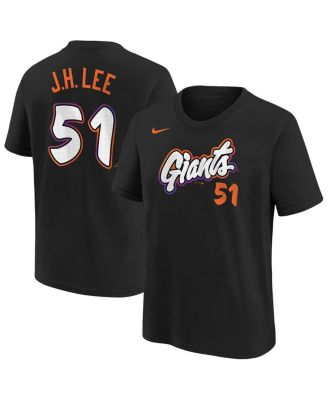 Nike - Big Boys and Girls Jung Hoo Lee Black San Francisco Giants Fuse City Connect Name Number T-Shirt