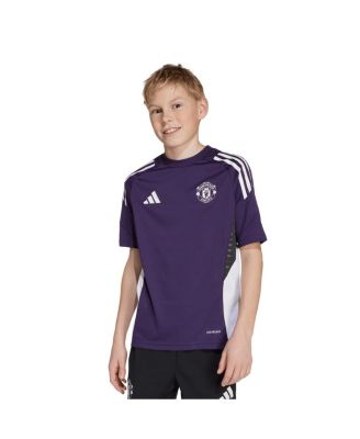 adidas - Big Boys and Girls&nbsp; Purple Manchester United 2025/26 Training Jersey