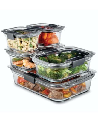Rubbermaid - Brilliance 10-Pc. Glass Food Storage Container Set