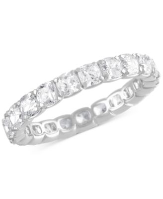 Badgley Mischka - Certified Lab Grown Diamond Cushion-Cut Eternity Band (3 ct. t.w.) in 14k Gold