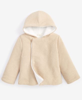 First Impressions - Baby Boys Sweater-Knit Faux-Sherpa-Lined Hooded Jacket