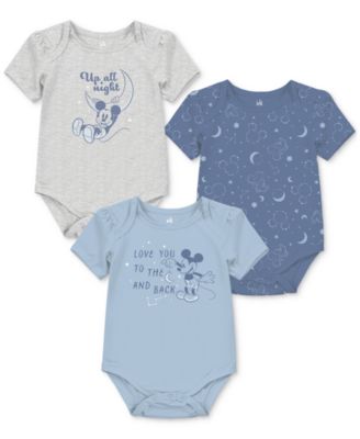 Disney - Baby Mickey Mouse Short-Sleeve Bodysuits, 3 Pack