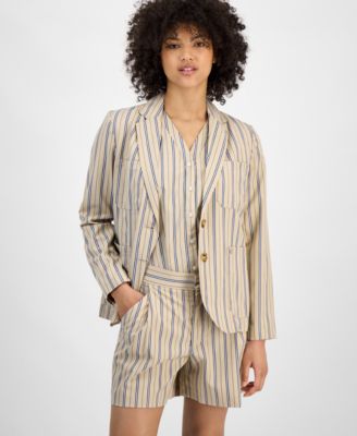 Tommy Hilfiger - Women's Striped Two-Button Blazer