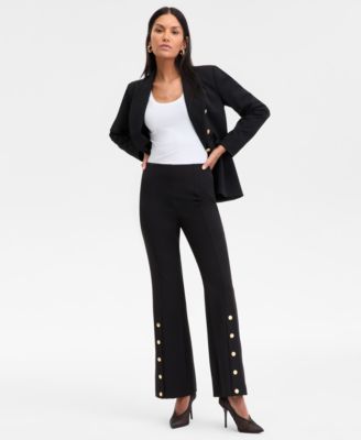 I.N.C. International Concepts - Women's High-Rise Snap Tapered Pants