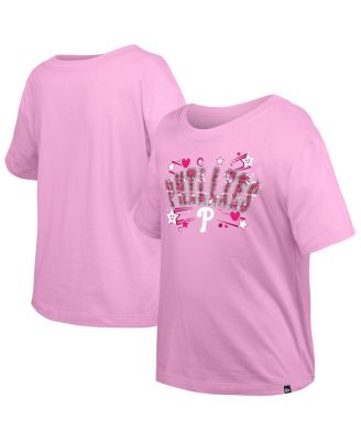 New Era - Big Girls Light Pink Philadelphia Phillies Flip Sequin Team T-Shirt