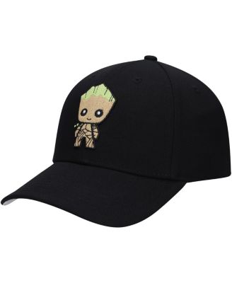Lids - Big Boys and Girls Black Guardians of the Galaxy Groot Chibi Adjustable Hat