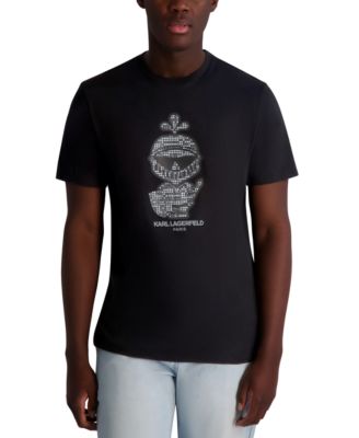 KARL LAGERFELD PARIS - Men's Textured Armored Karl T-Shirt
