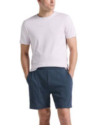 Perry Ellis - Men's Ribbed Striped Drawstring 7" Shorts