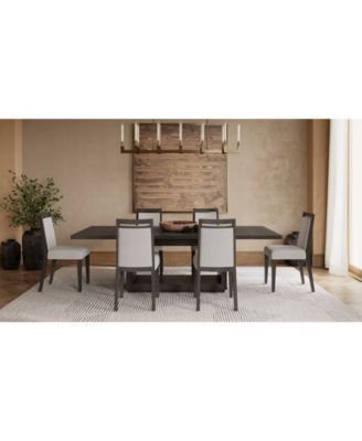 Furniture - Tivie 7-Pc. Dining Set (Rectangular Table & 6 Wood Dining Chairs)