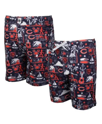 Wes & Willy - Big Boys and Girls Navy Chicago Bears Luau Swim Trunks