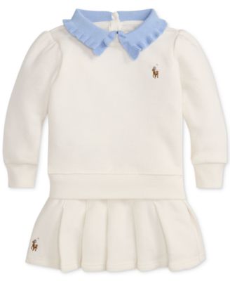 Polo Ralph Lauren - Baby Girls Terry Sweatshirt & Pleated Skort Set