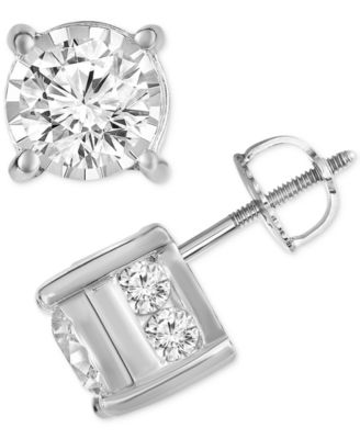 Macy's - Diamond Layered Stud Earrings (1-1/2 ct. t.w.)